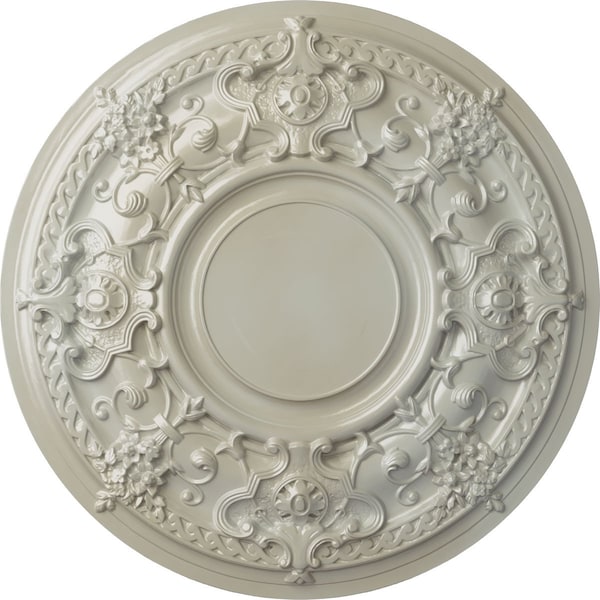 Ekena Millwork Jackson Ceiling Medallion (Fits Canopies up to 13 1/2"), Hnd-Painted Flash Blue, 32 3/4"OD x 2 1/2"P CM32JAFBS - main